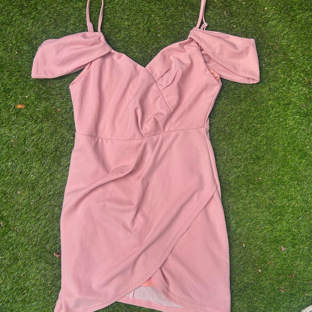 Pink Off-Shoulder Dress